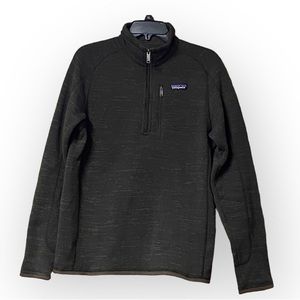 Patagonia Men's Better Sweater 1/4 Zip SZ S Heathered Brown SZ S